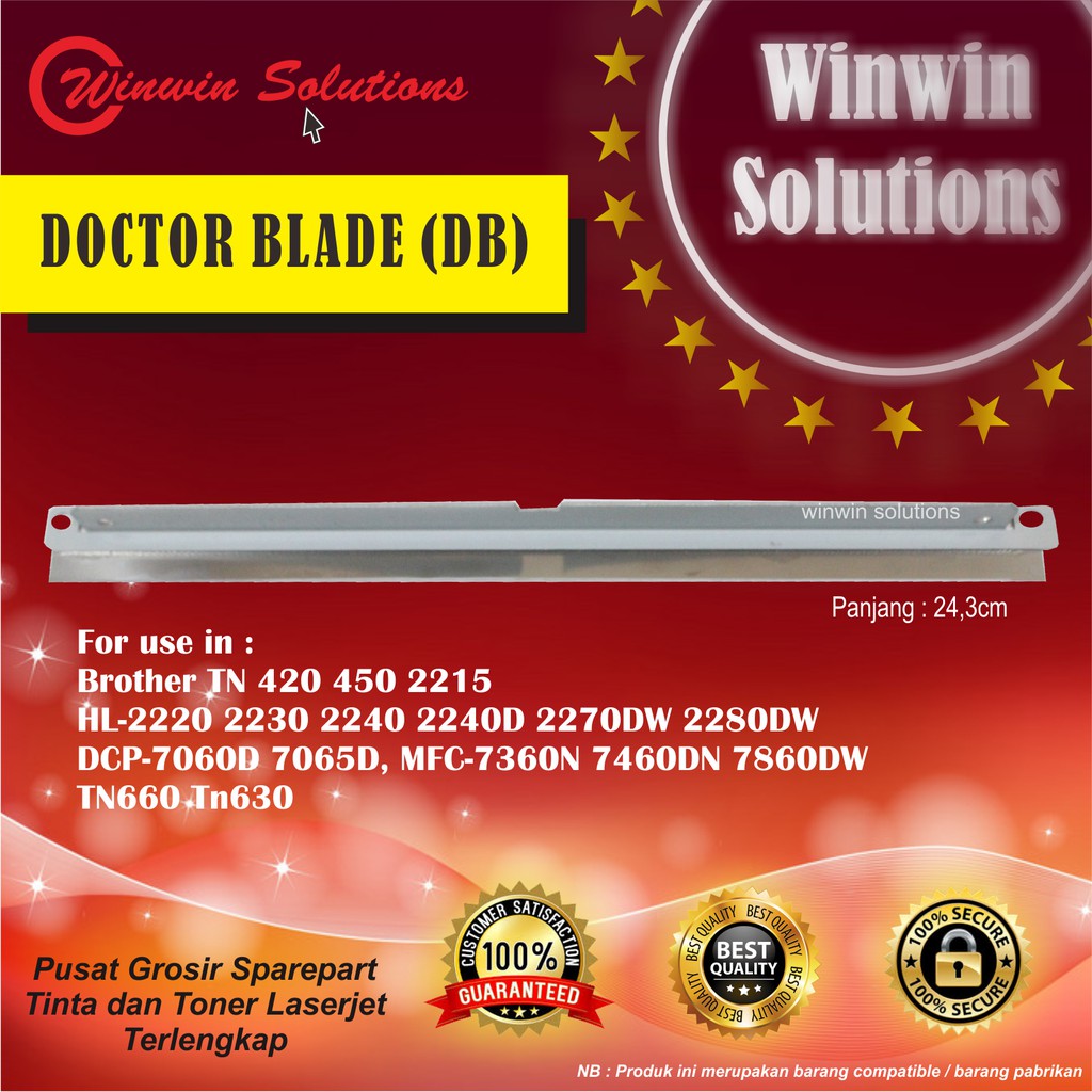 DB / Doctor Blade Brother TN-410 TN-420 TN-450 HL2130 / HL-2130 / 2132