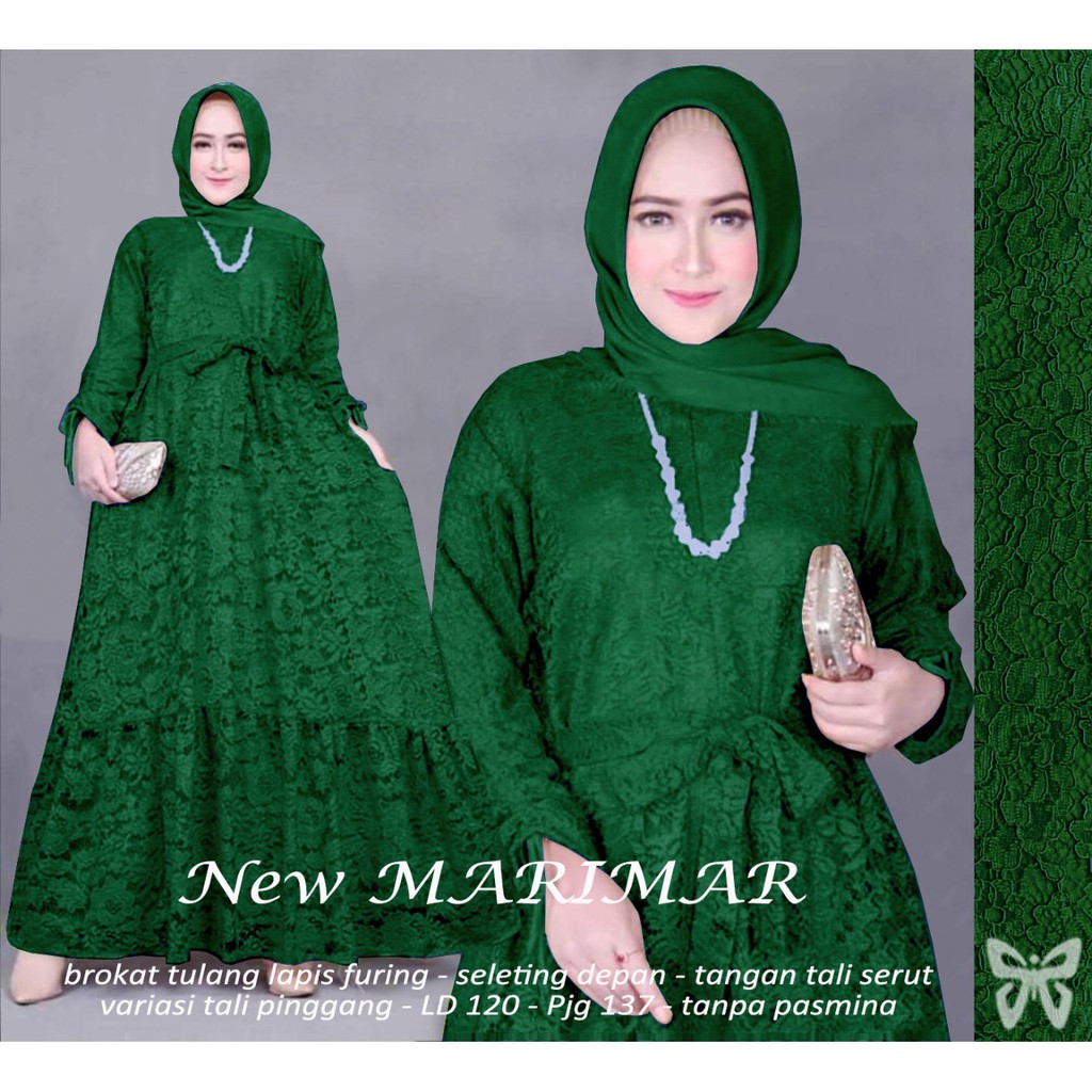 HOPYLOVY - Gamis Wanita Jumbo Brukat Tulang Misanti