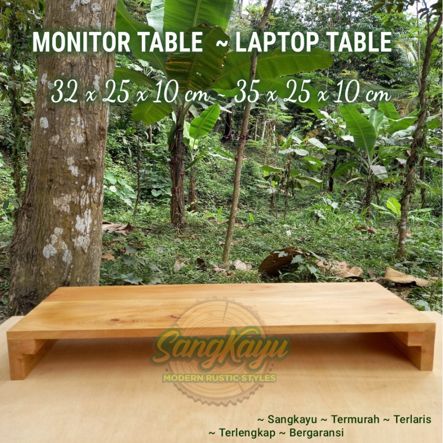 Jual Meja Kayu Serbaguna Meja Monitor Stand Meja Laptop Table Meja