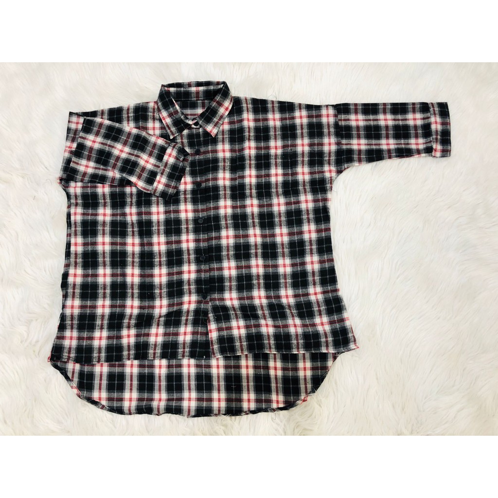 KEMEJA BOYFRIEND KOREA OVERSIZE OMBRE FLANEL PREMIUM SHIRT B341-Motif 20