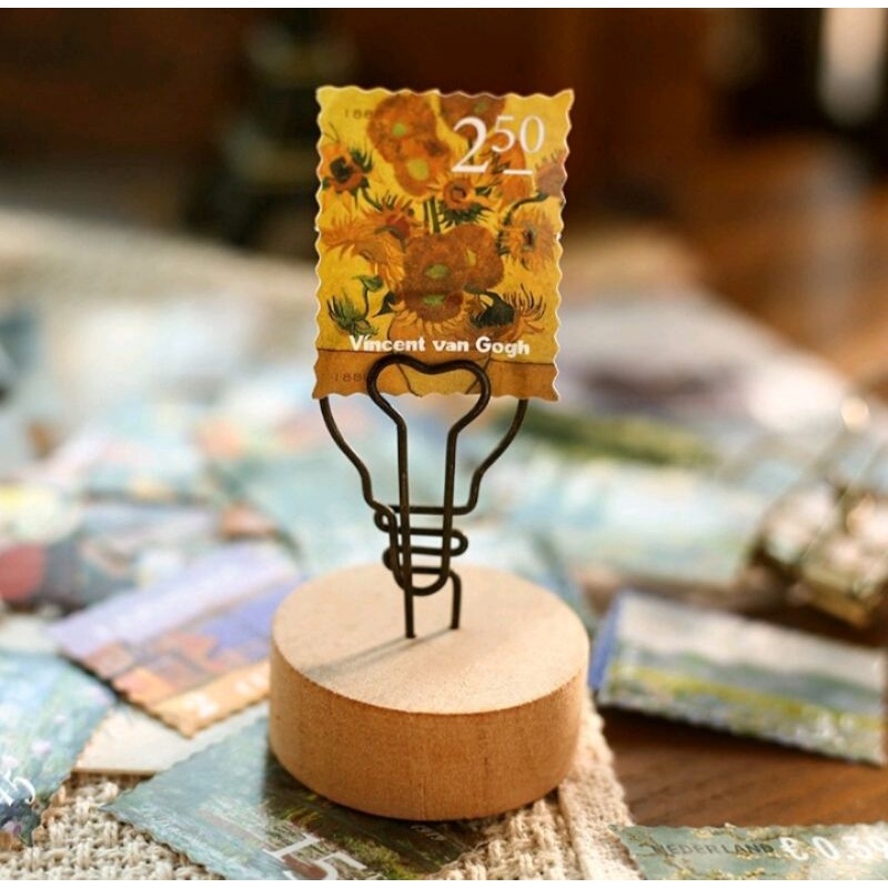 isi 10 pcs sticker edisi famous painting van gogh monet sticker