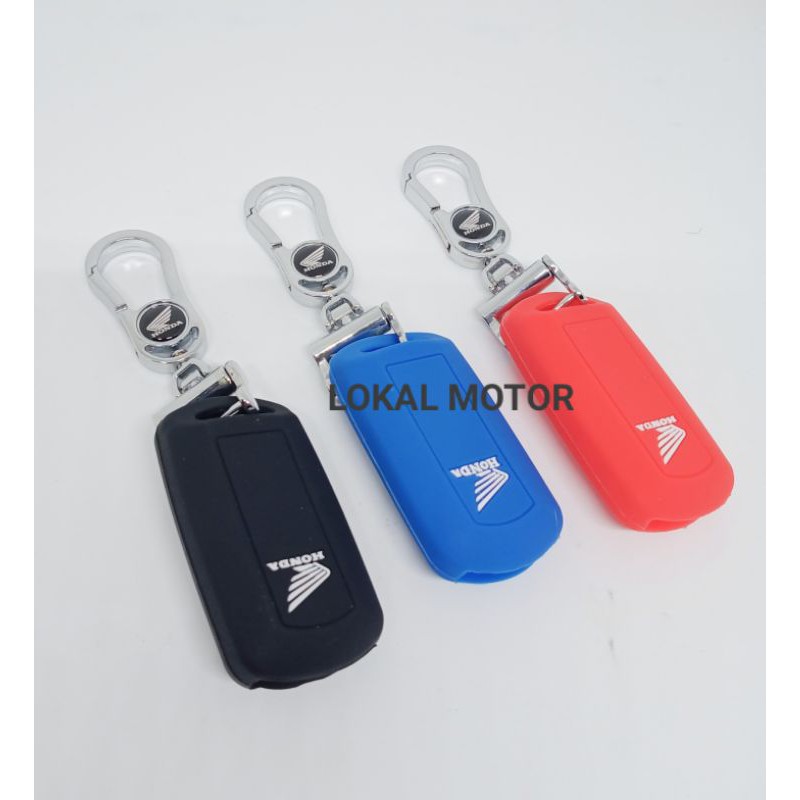 Gantungan kunci dan Cover silicone remote keyless Honda SCOOPY 2021 VARIO 150 PREMIUM