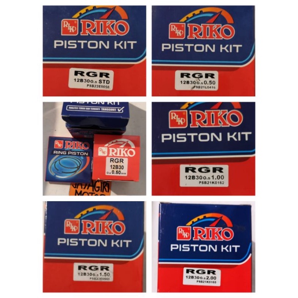 Piston Kit Seher RGR Std 0 50 100 150 200 Oversize OS Ring Pen Pin Klip Standar Boring Seker Suzuki 