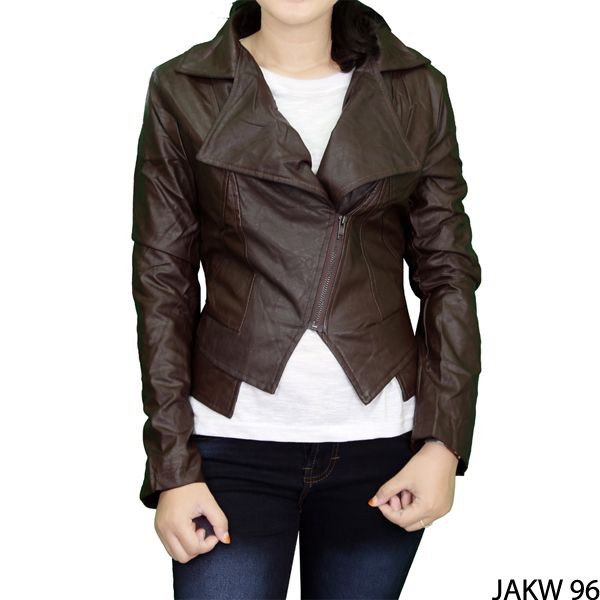 Jaket Wanita Keren Fabric Coklat Tua – JAKW 96