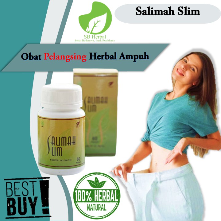 Salimah Slim - Pelangsing Perut Ampuh Alami- Obat Diet Bpom - Jamu Kapsul Tiens Herbal- Frozen Detox