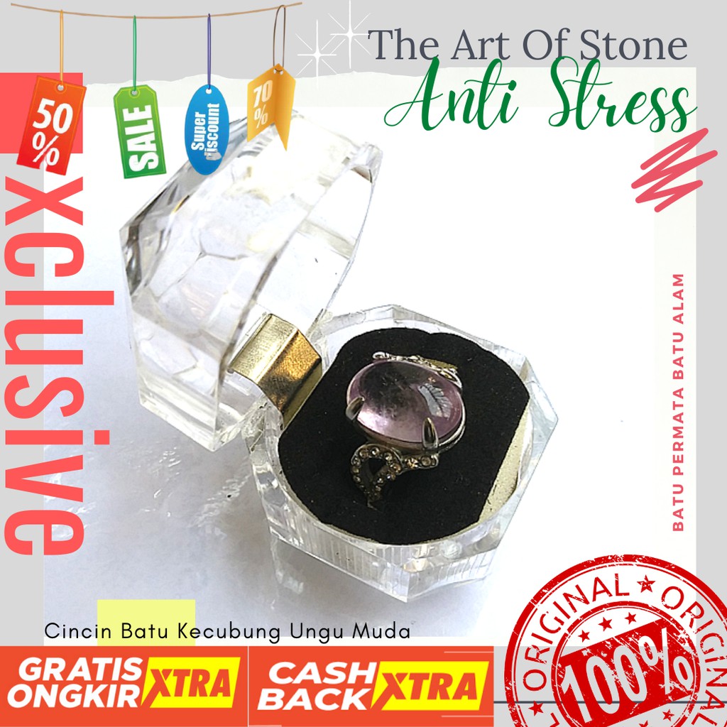 FORLADIES CINCIN BATU KECUBUNG UNGU MUDA
