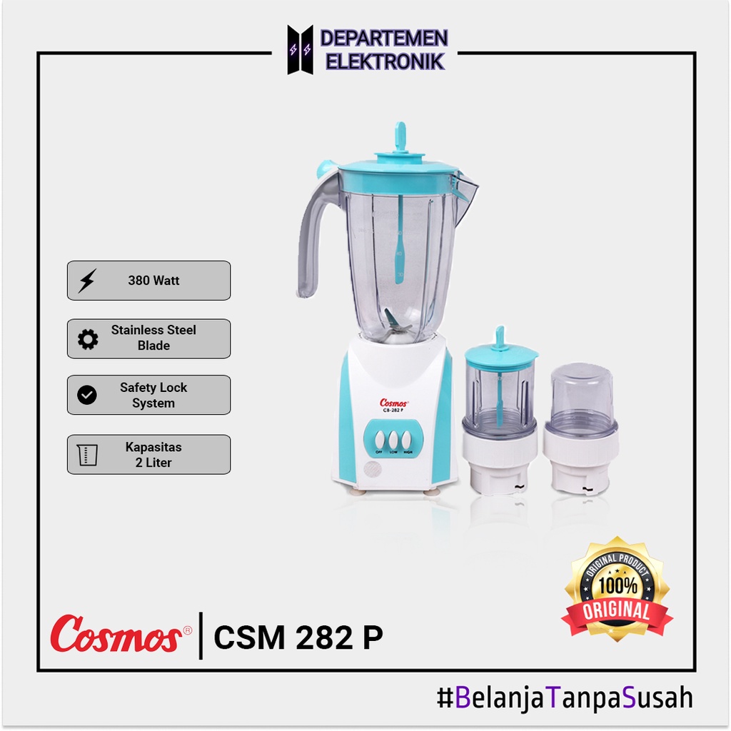 COSMOS blender plastik 3in1 CB 282 P MURAH BANGET / GARANSI RESMI