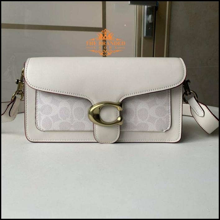 Bag Canvas - Tas Coach 91215 Tabby Shoulder Bag 26 With Signature Canvas White