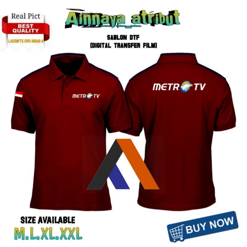 KAOS KERAH POLO SHIRT STASIUN TV METRO TV