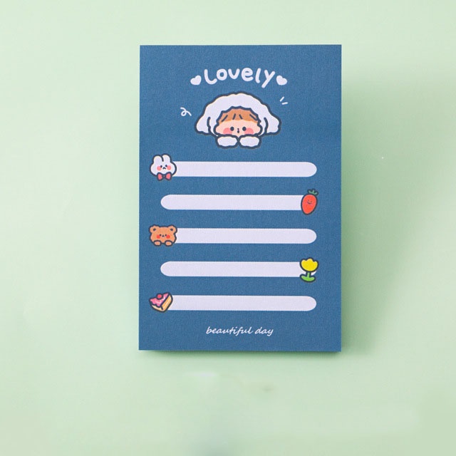 Cute Bear Sticky Note Notepad Dapat Merobek dan Menempel Stiker Pesan Kertas Catatan untuk Siswa