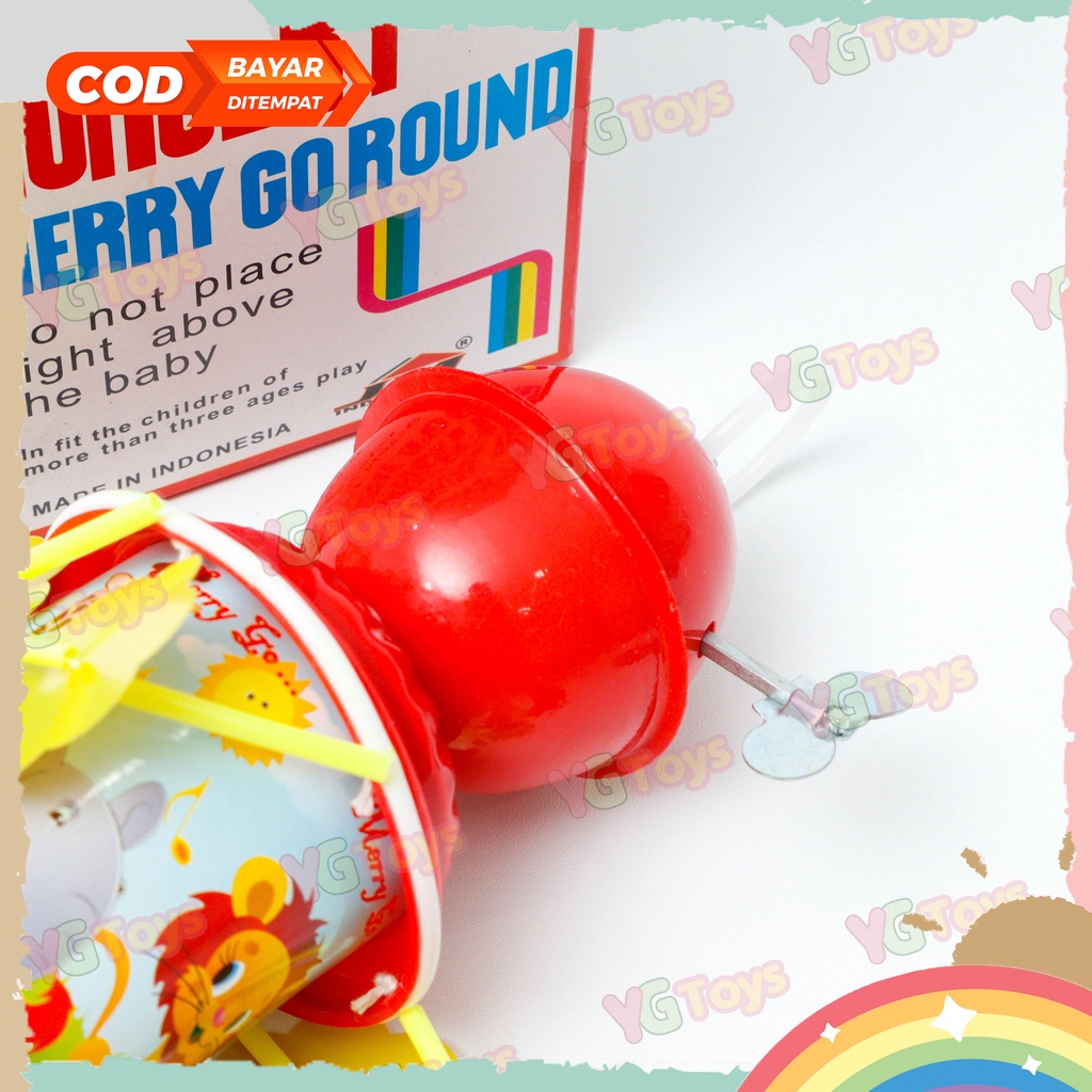 YGtoys Merry Go Round Mainan Gantung Bayi Musik Putar Baby Musical Nursery Toy Mainan Gantungan Anak Bayi