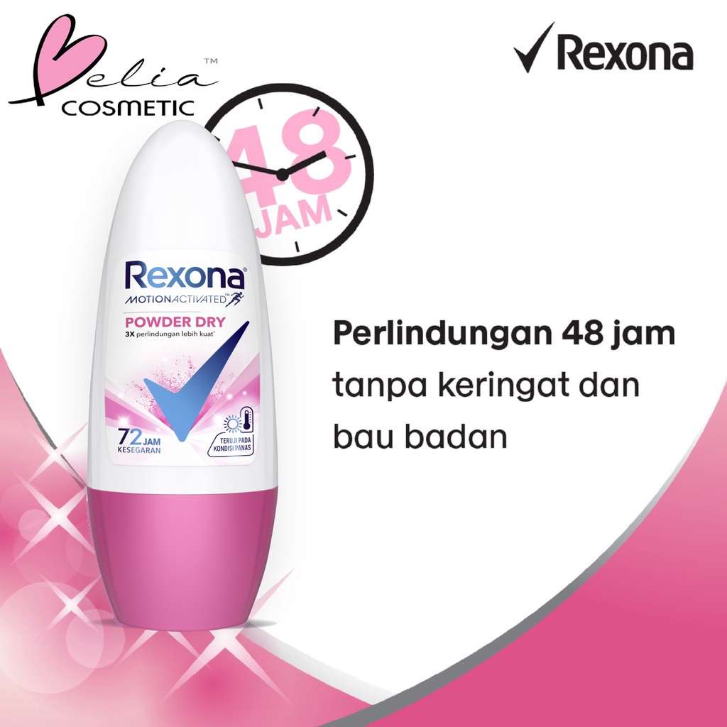 ❤ BELIA ❤ REXONA Deodorant Roll On Penghilang Bau Badan | Women | Men (✔BPOM)