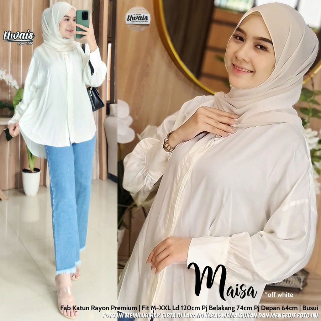 MAISA BLOUSE - blouse wanita / blouse kekinian / blouse cantik / simple blouse / blouse polos