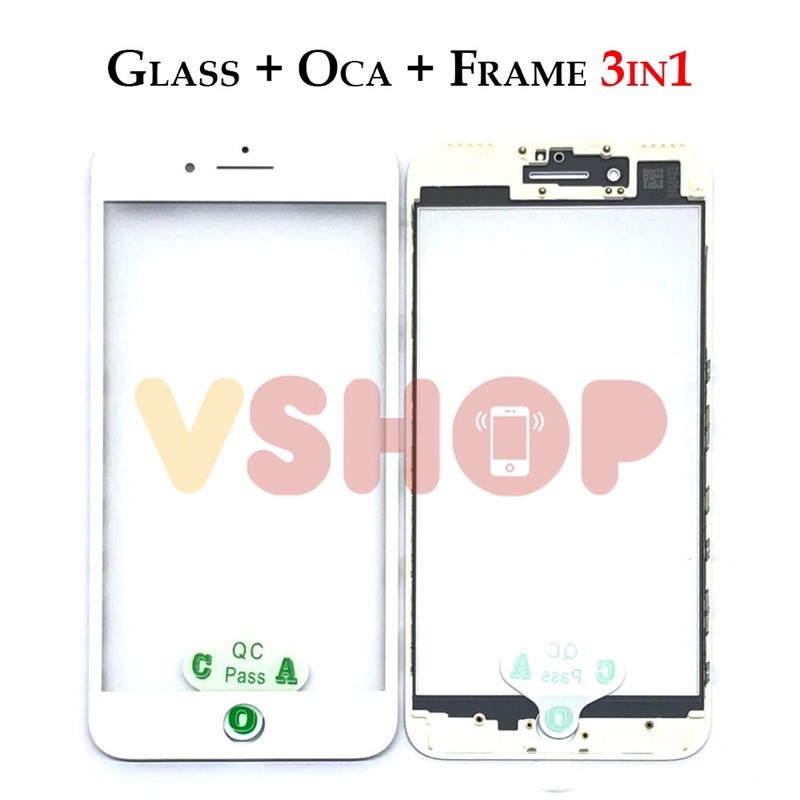 GLASS LCD - KACA TOUCHSCREEN - OCA - FRAME 3IN1 IP 7+ 7 PLUS - 7G+ 7G PLUS