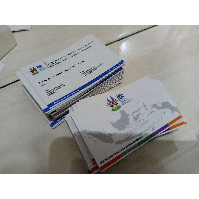 

Kartu Nama 2 sisi Laminasi Doff/100pcs 9x5.5cm