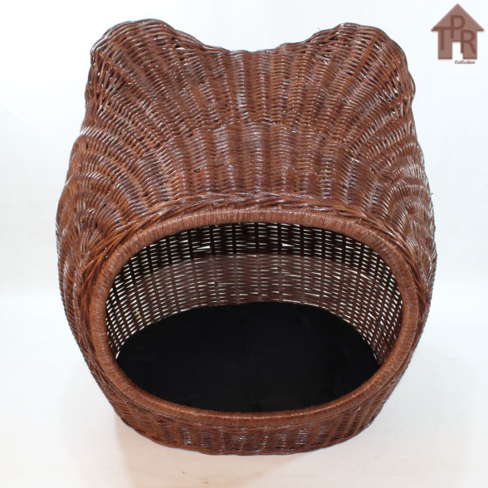 Rotan - Pet Basket / Keranjang Kucing/Anjing - Model Kitty