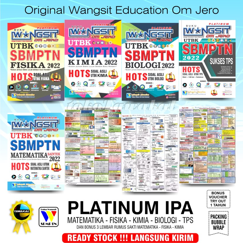 Buku Wangsit 2022 / Paket Platinum IPA / SAINTEK / sbmptn 2022