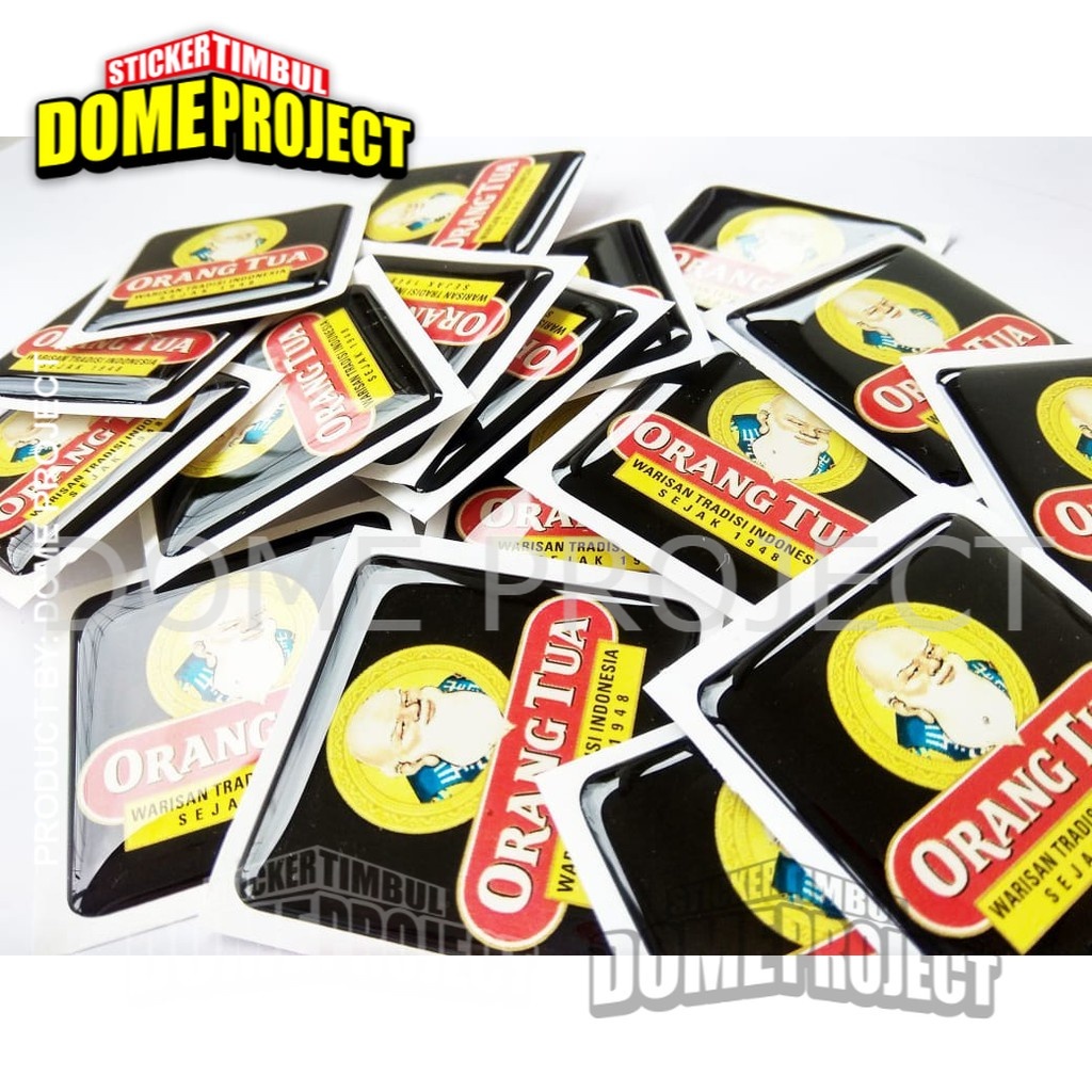 Stiker Motor Timbul Emblem ORANG TUA ORANGTUA STIKER EMBLEM RESIN LENTUR AKSESORIS SEPEDA MOTOR STIKER RESIN OUTDOOR