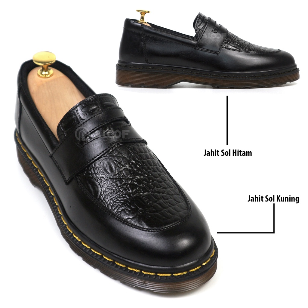 Aloof PELCRO - Sepatu Loafer Pria Kulit Original Indonesia