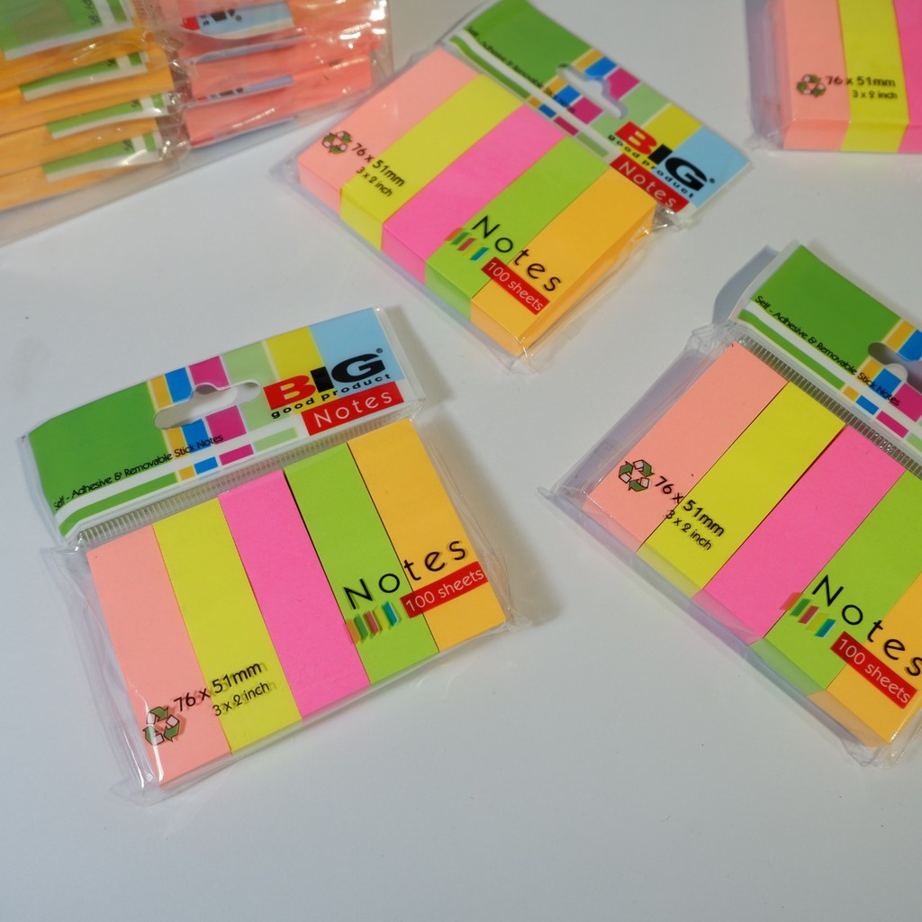 

STICKY NOTES BIG 76 MM x 51 MM 5 BARIS (MEMO / POST IT) | ALHAZEN_BS