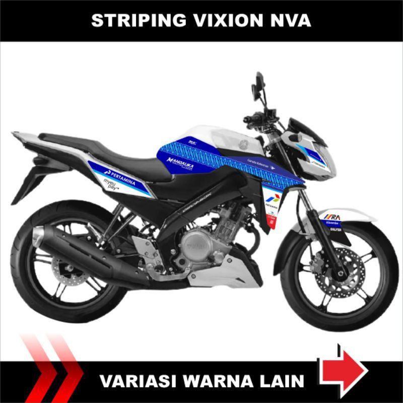 Striping Stiker Vixion New Advance Nva Variasi Decal Motif Mandalika