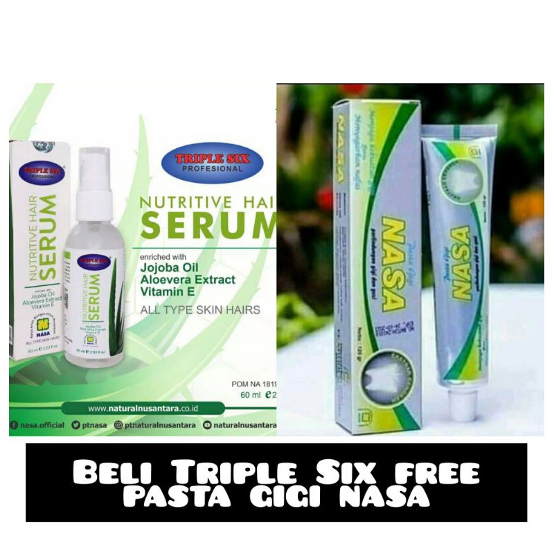 Triple Six Nutrive Hair Serum Nasa - NH Serum Nasa Menghitamkan Rambut
