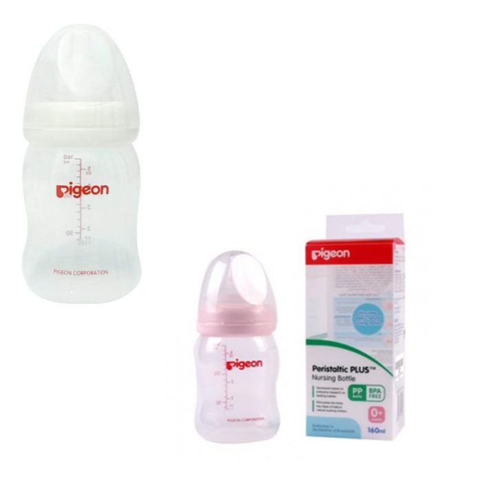 Botol Susu Dot Bayi Pigeon Botol PP Wide Neck 160 W/P-Plus