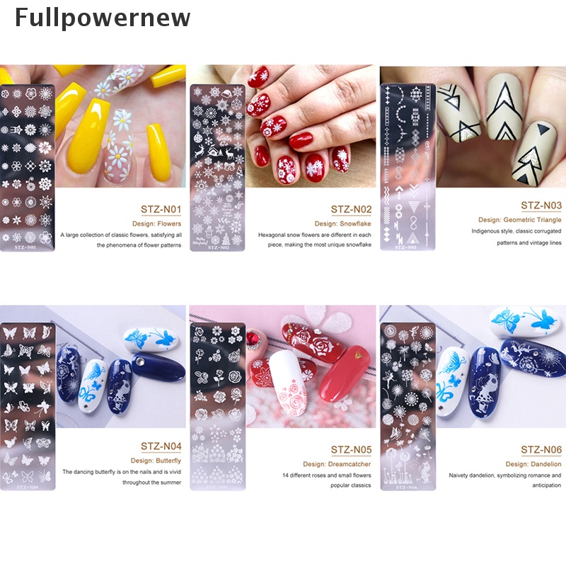 [FULL] Nail Stamping Templates Geometry Flower Stainless Steel Nail Art Decoration