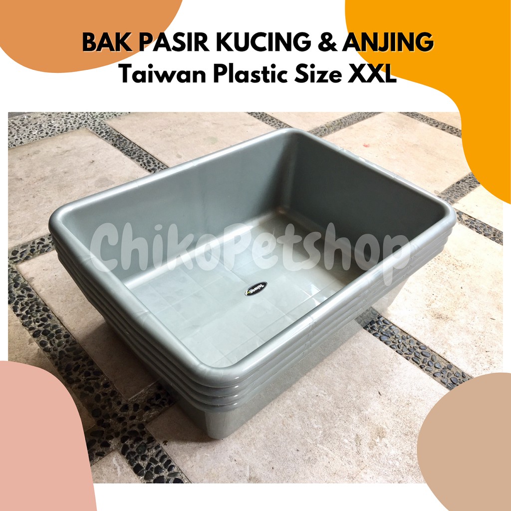 BAK PASIR Tempat Pup [untuk kucing &amp; anjing] Taiwan Plastic Size XXL