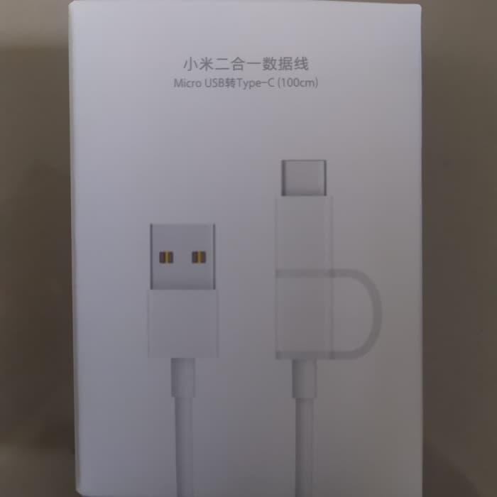 Mijia 2in1 USB Cable - 2 in 1 Kabel Micro to Type C 100% ORIGINAL