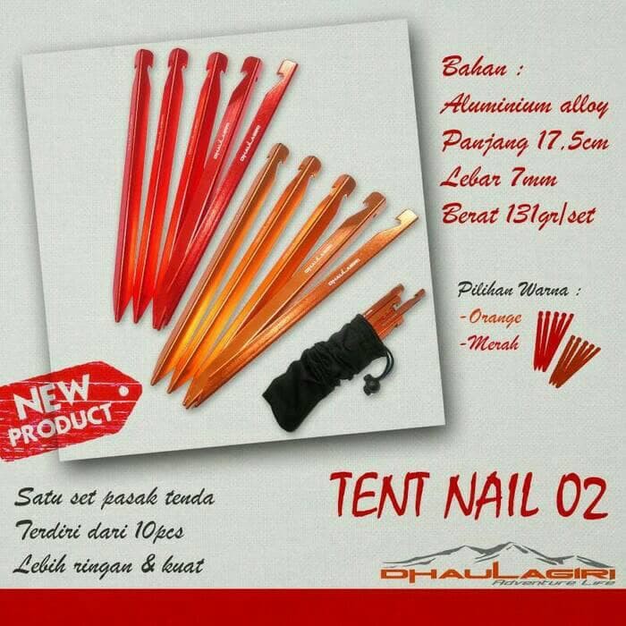 Pasak Tenda Camping Dhaulagiri 02 Alloy Alumunium Nail Tent Outdoor