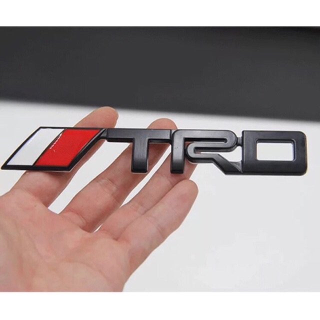 Hot trd 3d emblem Logam Ukuran Besar/Kecil cod Aksesoris Mobil Untuk toyota wish rush wigo vios innova wigo revo badge sticker