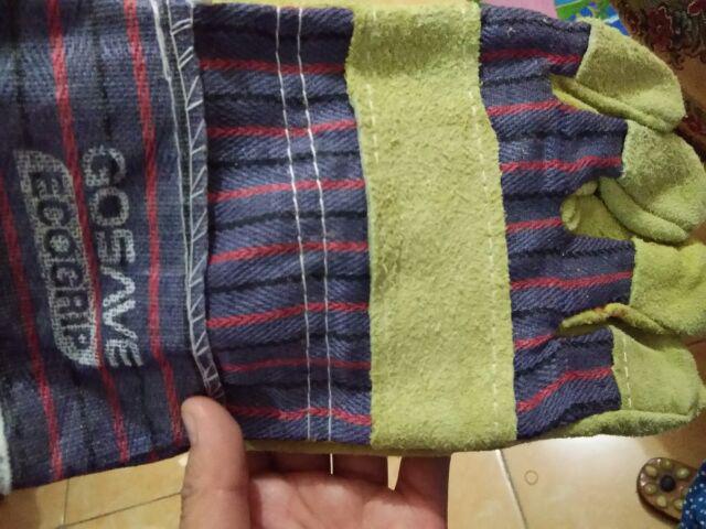 Sarung Tangan Kombinasi Ecogrip Gosave  Safety Kerja Las Kulit