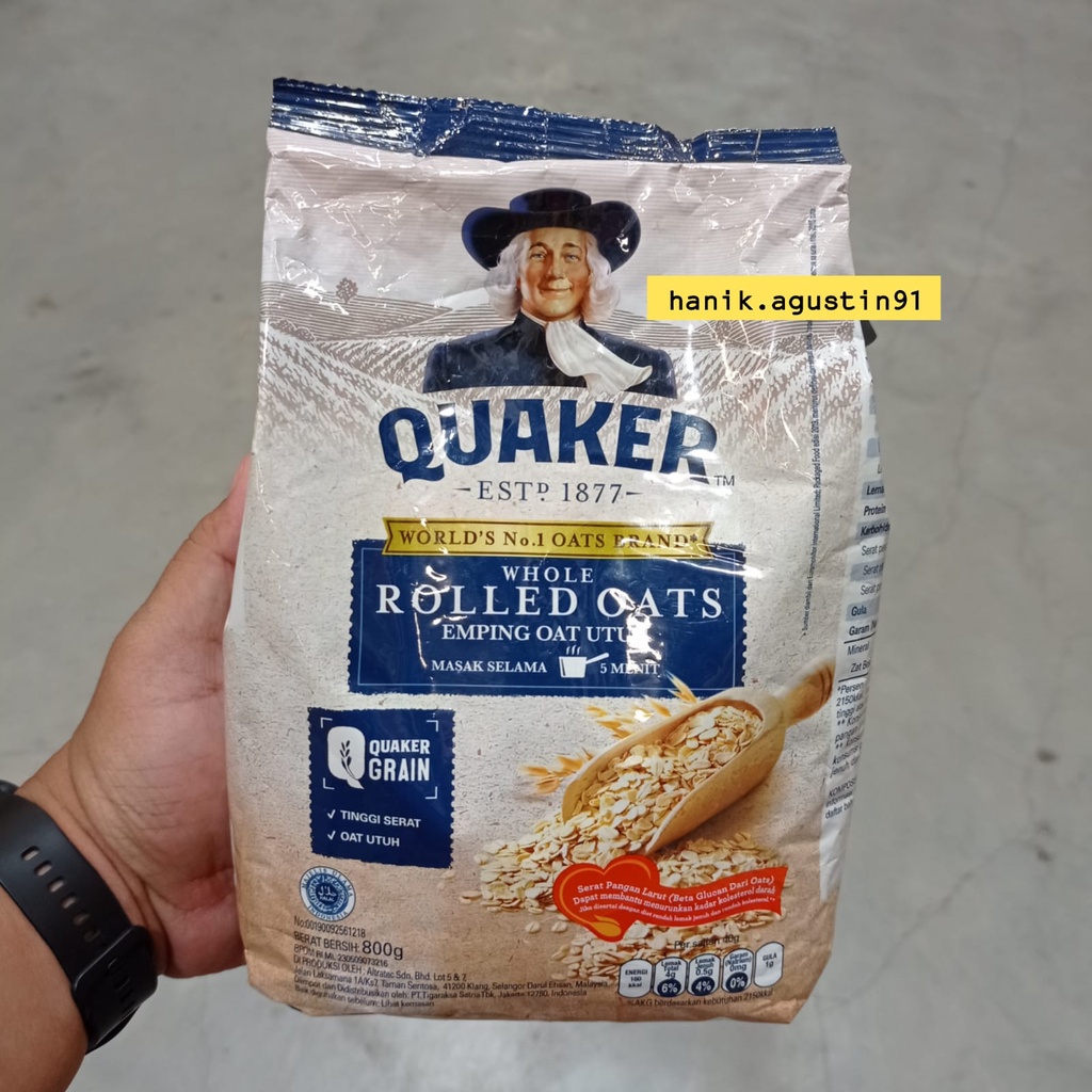 

Quaker Rolled Oats 800gr Instant/Quick Cook