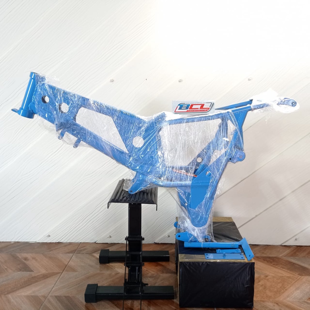 FRAME RANGKA BEBEK TRAIL GTX MODIFIKASI WARNA BIRU