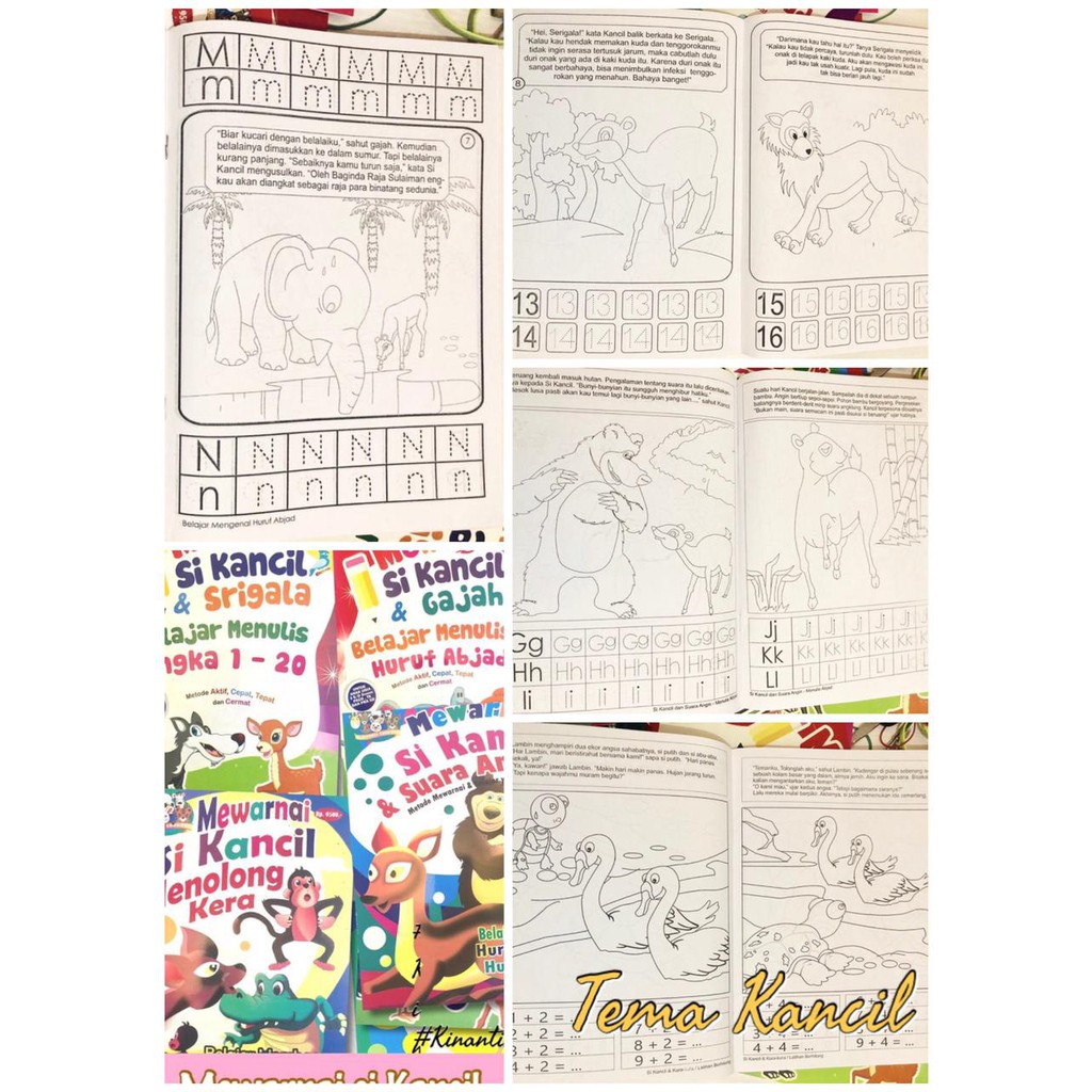 

Buku Mewarnai Membaca dan Menulis ukuran besar - Kertas HVS A4