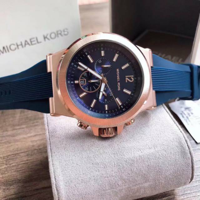 Jam tangan Mk cowok  navy super miror vvip