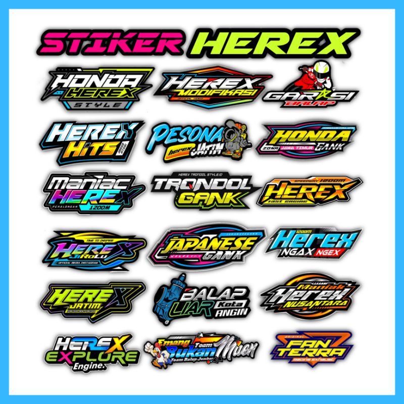 stiker herex / sticker bengkel lengkap terbaru viral / sticker bengkel hologram viral / (HOLOGRAM)