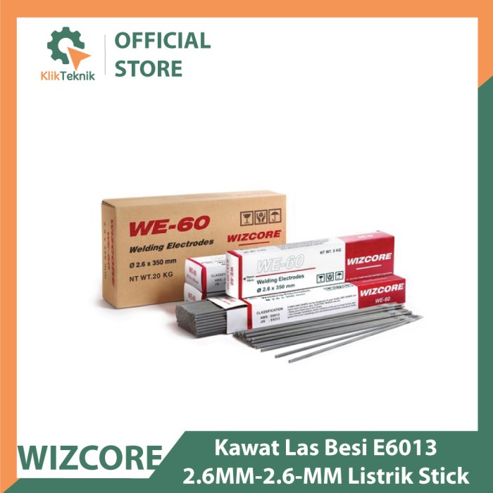 Kawat Las Besi E6013 2.6MM-2.6-MM Listrik Stick - WIZCORE WE60