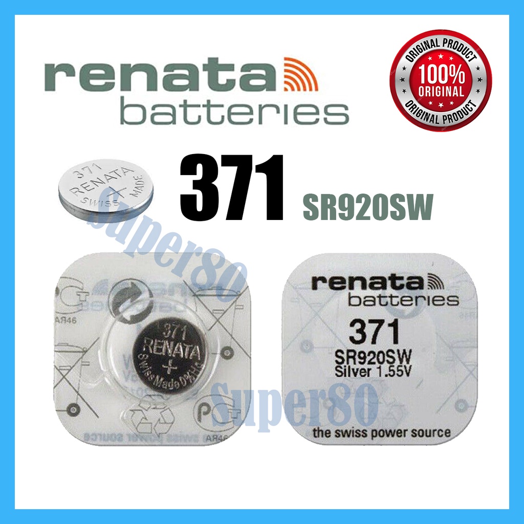 Renata Ori 371 SR920SW Baterai Jam Battery Batre Asli Original SR920 SW SR 920