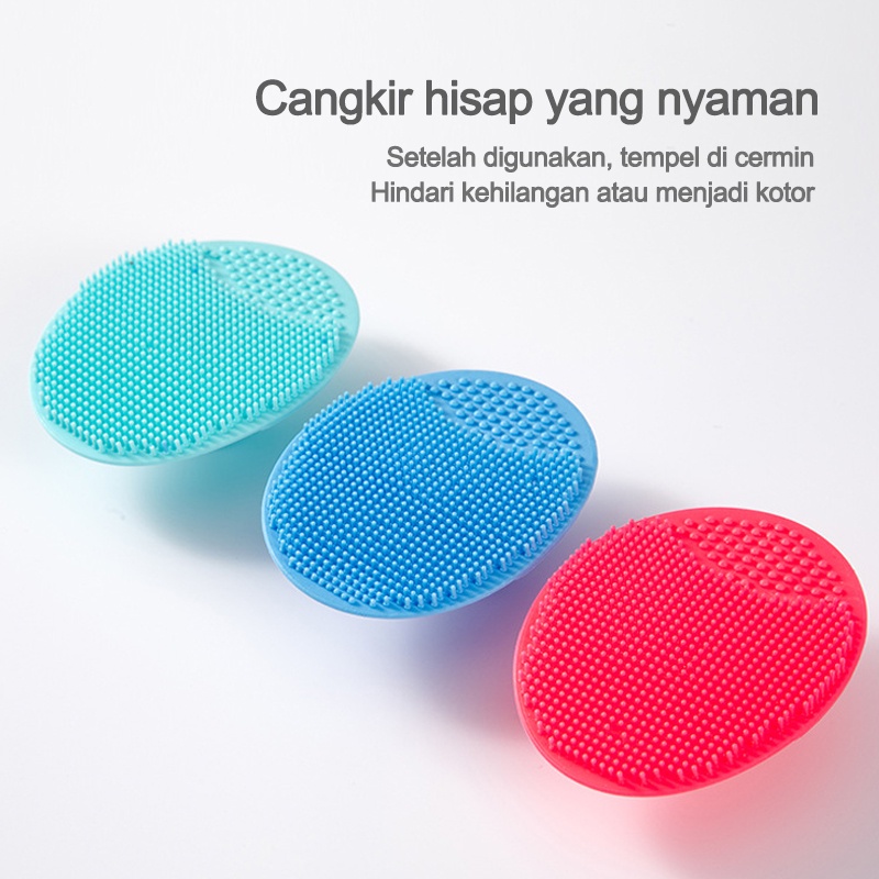 Sikat pembersih wajah/Sikat sampo bayi/Sikat Wajah Pembersih Komedo Silicone Sikat Pembersih Muka Facial Pad/Sikat silikon  L222