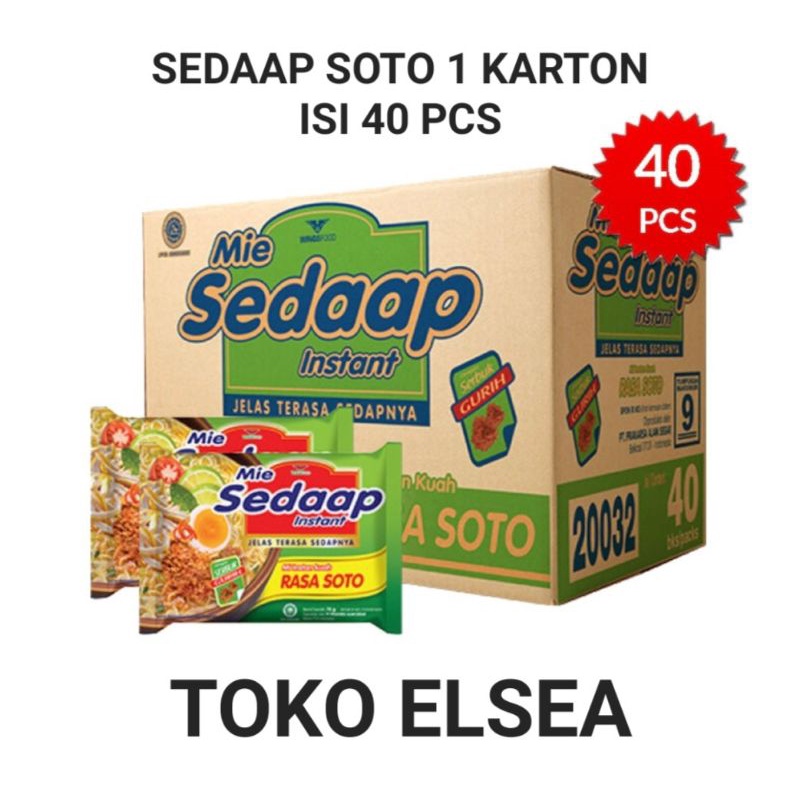 

Mie Sedaap Soto 1 Karton Isi (40 Pcs)