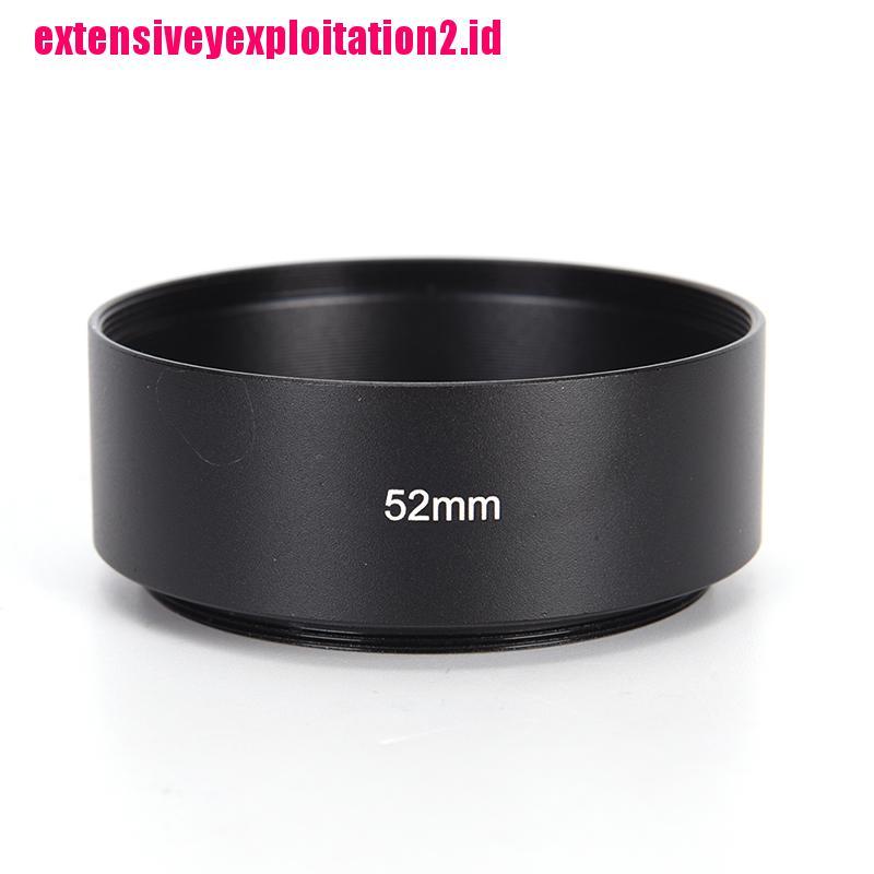 &lt; E2id &amp; &gt; hood Lensa 52mm Bahan Metal alloy Untuk Kamera Canon