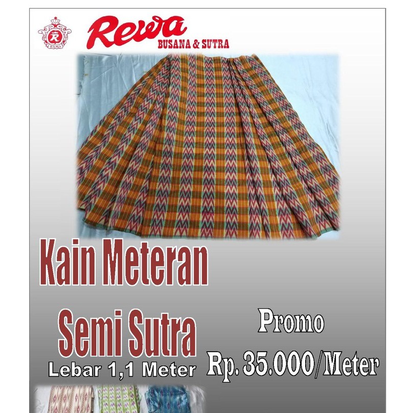 Kain Meteran Semi Sutra harga 0,5 meter