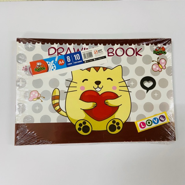 

DODO DRAWING BOOK - BUKU GAMBAR DODO A4 - 1 pak, isi 10 buku, per buku isi 8 lembar