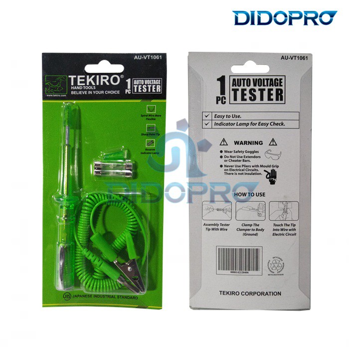 Tespen Tes Pen Testpen DC atau Auto Voltage Tester TEKIRO AU-VT1061