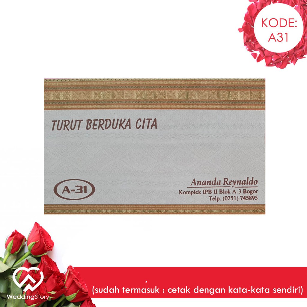 

Amplop Etnik A 31 isi 50 (Termasuk Cetak Custom Tulisan) Harga Murah