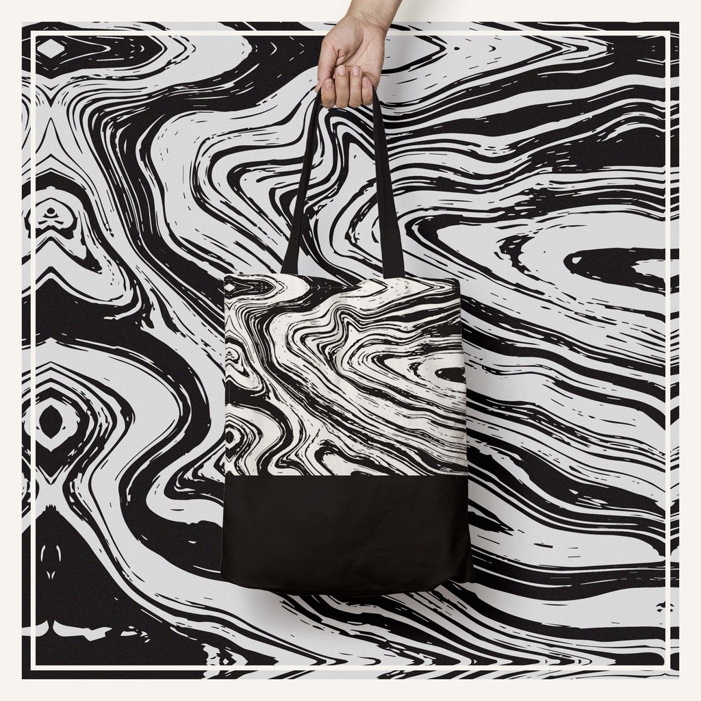 Tote Bag Kanvas Marble