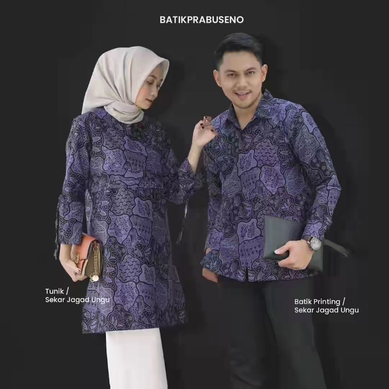 SEKAR JAGAD UNGU SARIMBIT BATIK COUPLE PRABUSENO BATIK SOLO