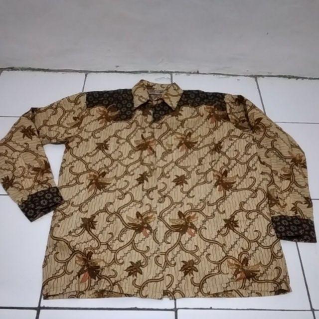 Kemeja Batik Lengan Panjang Size M L Xl Xxl Bswart Batik Hrb026 Kenongo Hem Panjang Padi